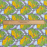Per Metre Luxury Dressmaking 100% Digital Printed Cotton Lawn- 55" (Flower Patch)