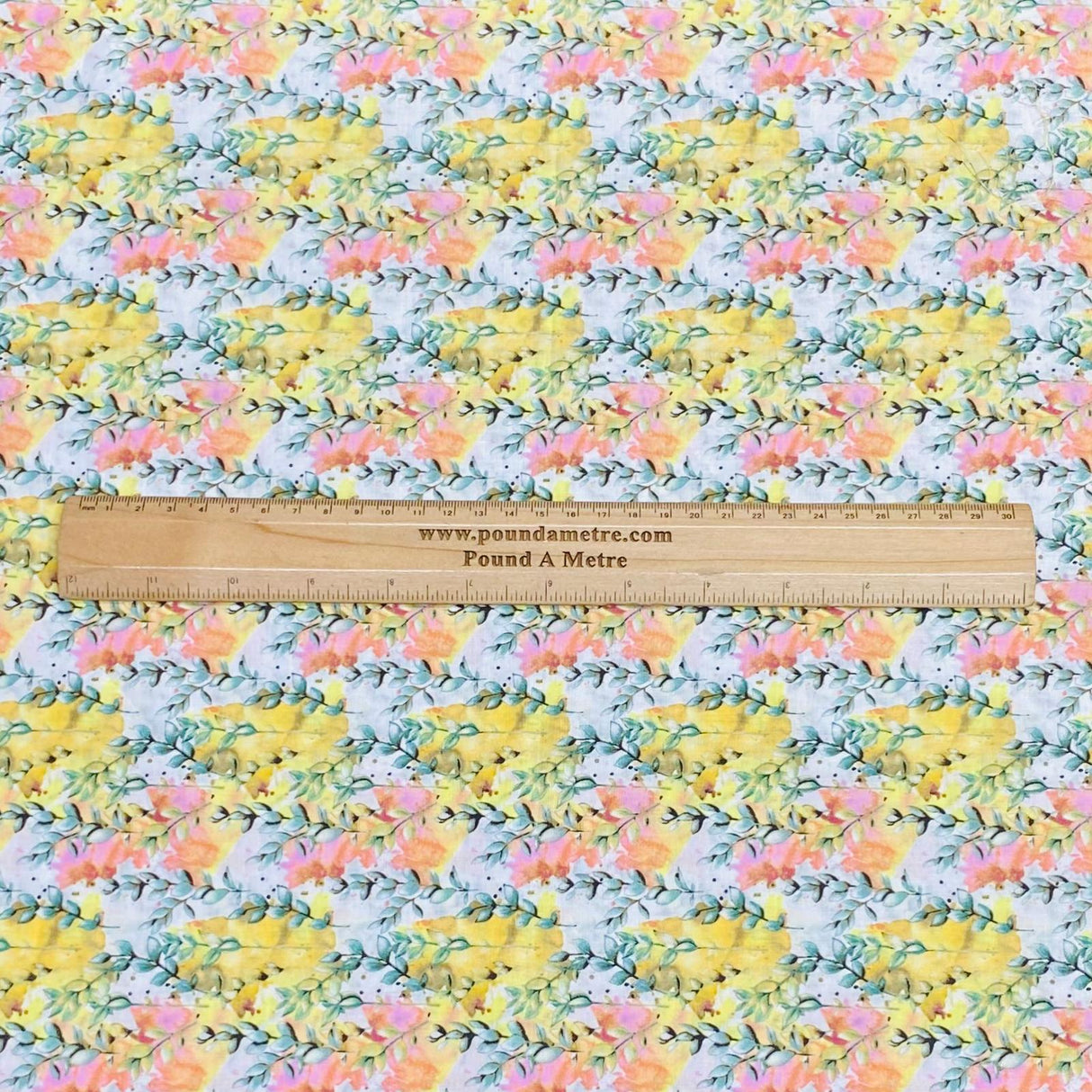 Per Metre Luxury Dressmaking 100% Digital Printed Cotton Lawn- 55" (Bloom)
