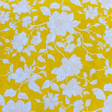 Per Metre Luxury Dressmaking 100% Digital Printed Cotton Lawn- 55" (Yellow)