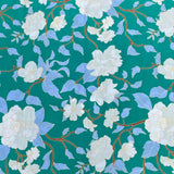 Per Metre Luxury Dressmaking 100% Digital Printed Cotton Lawn- 55" (Green)