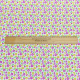 Per Metre Luxury Dressmaking 100% Digital Printed Cotton Lawn- 55" (Flower Garden)