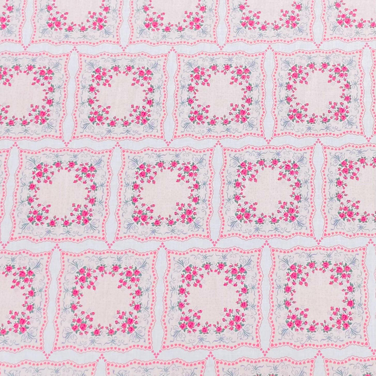 Per Metre Luxury Dressmaking 100% Digital Printed Cotton Lawn- 55" (Pink)