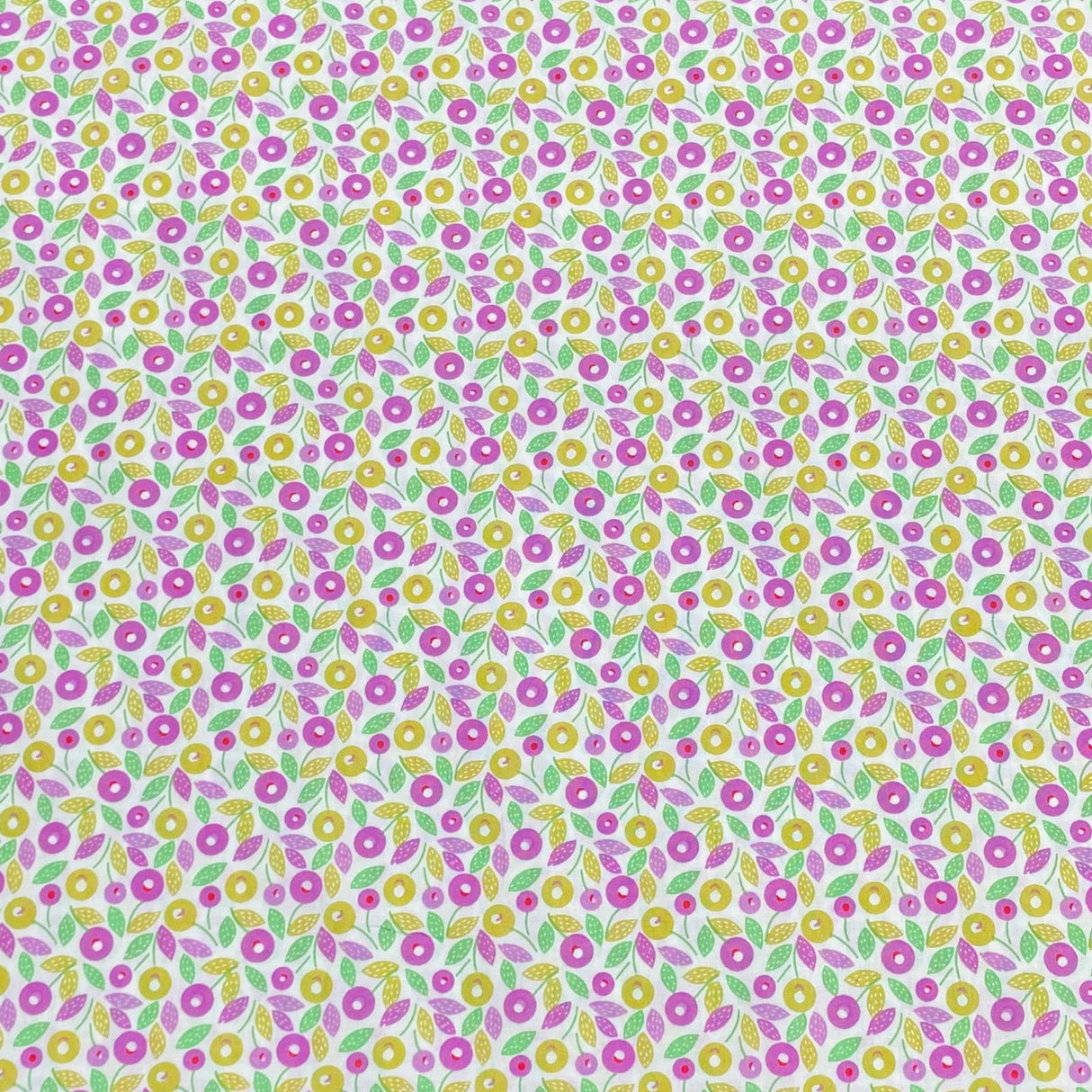 Per Metre Luxury Dressmaking 100% Digital Printed Cotton Lawn- 55" (Flower Garden)