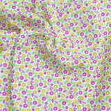 Per Metre Luxury Dressmaking 100% Digital Printed Cotton Lawn- 55" (Flower Garden)