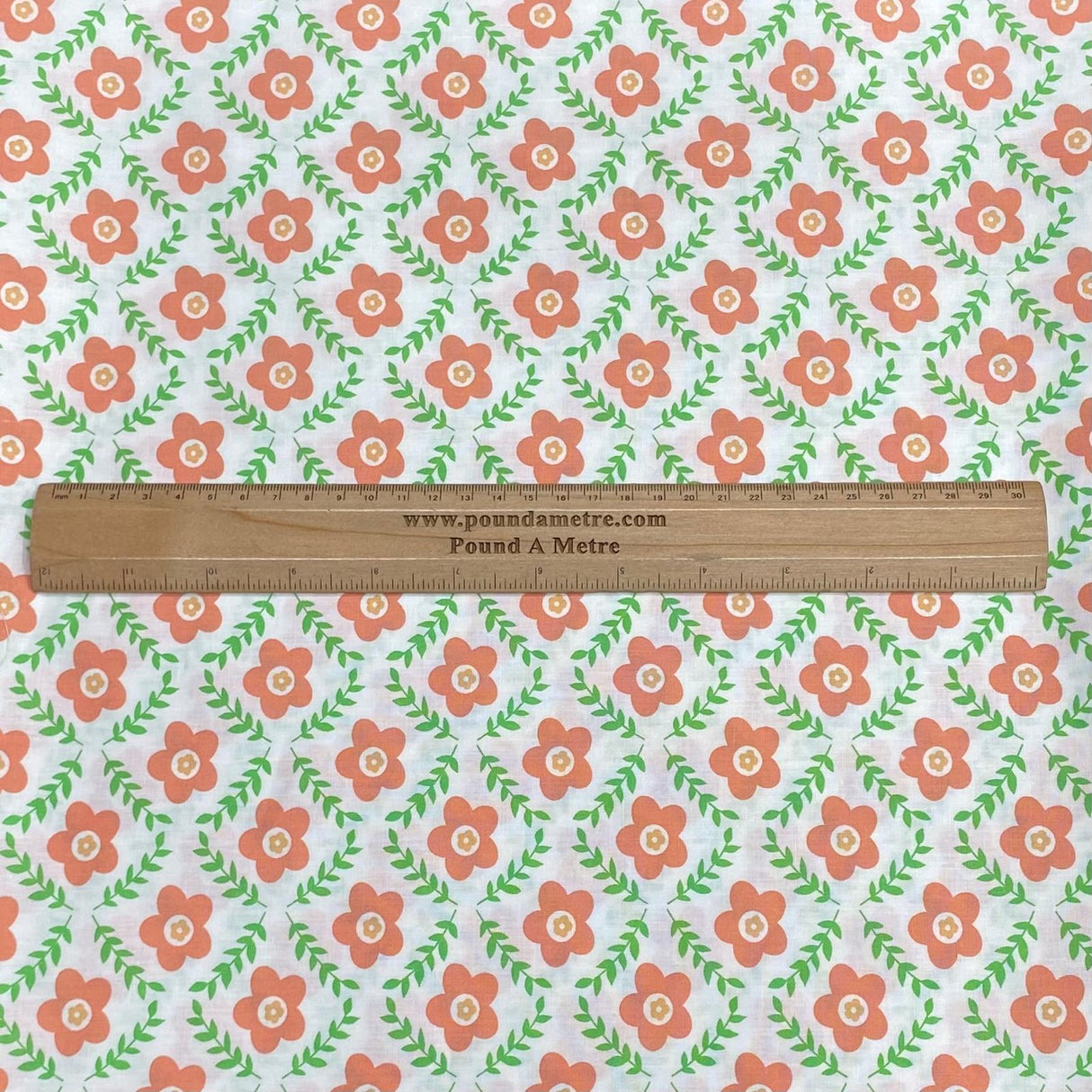 Per Metre Luxury Dressmaking 100% Digital Printed Cotton Lawn- 55" (Flower Patch)