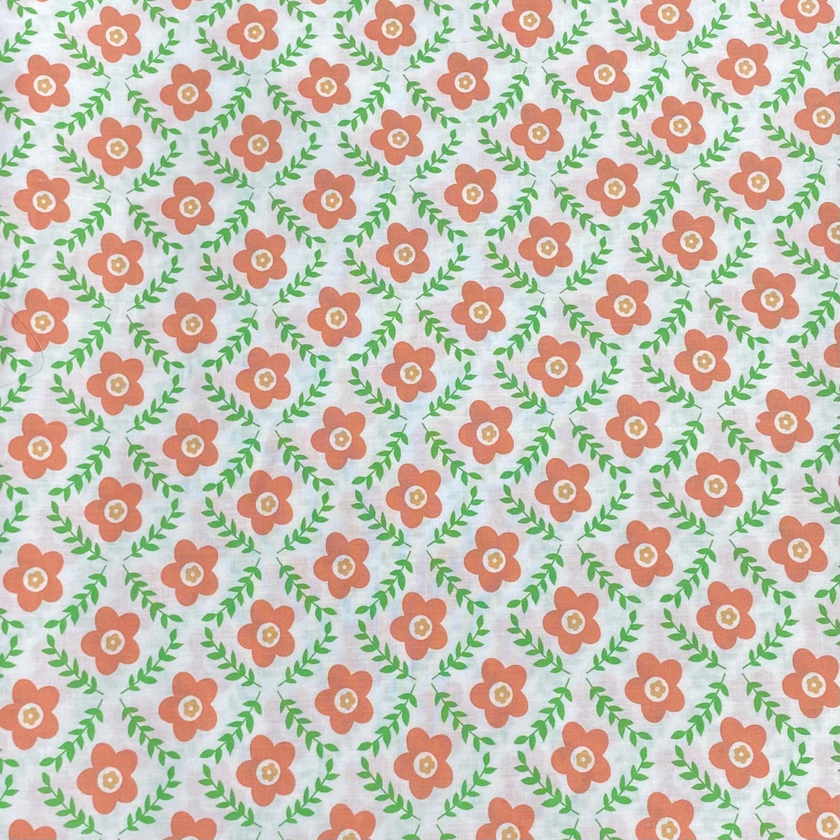 Per Metre Luxury Dressmaking 100% Digital Printed Cotton Lawn- 55" (Flower Patch)
