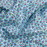 Per Metre Luxury Dressmaking 100% Digital Printed Cotton Lawn- 55" (Blueberry)