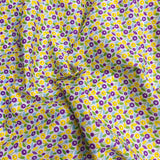 Per Metre Luxury Dressmaking 100% Digital Printed Cotton Lawn- 55" (Yellow & Lemon)