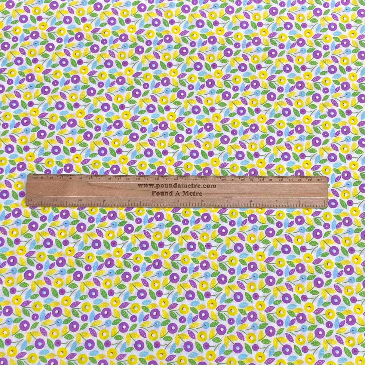 Per Metre Luxury Dressmaking 100% Digital Printed Cotton Lawn- 55" (Yellow & Lemon)