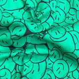 Per Metre Luxury Dressmaking 100% Digital Printed Cotton Lawn- 55" (Smile)