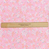 Per Metre Luxury Dressmaking 100% Digital Printed Cotton Lawn- 55" (Baby Pink)