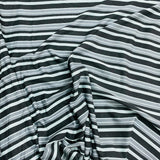 3 Metre Luxurious Soft Viscose Jersey - 60"-  (Black & Grey)