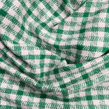 3 Metres Premium Wool Rich Fabric 55" Wide (Green & White)