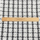 3 Metres Premium Wool Rich Fabric 55" Wide (Black & White)