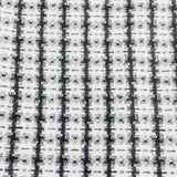 3 Metres Premium Wool Rich Fabric 55" Wide (Black & White)