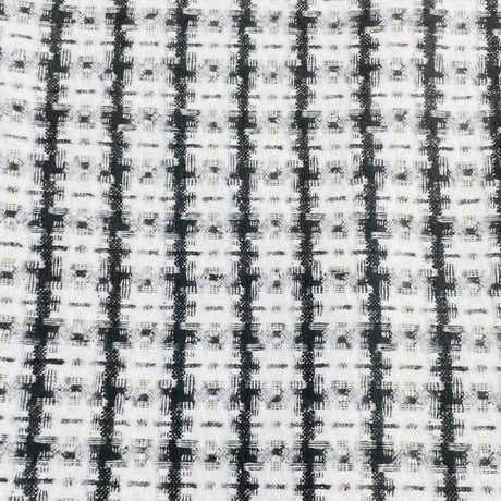 3 Metres Premium Wool Rich Fabric 55" Wide (Black & White)