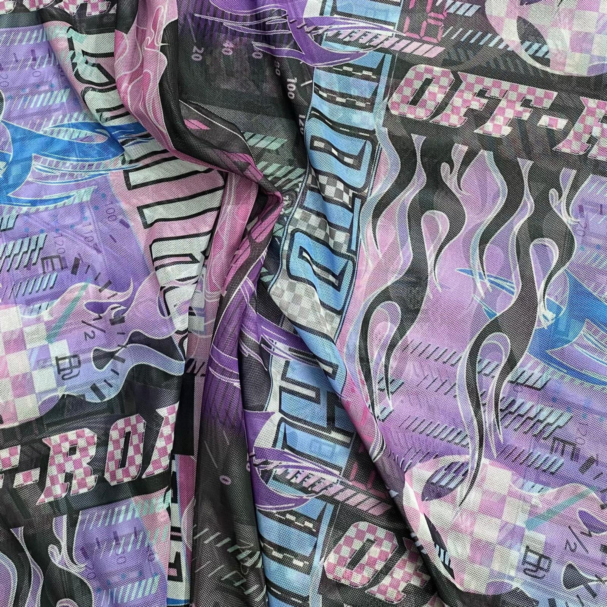 3 Metre Luxurious Printed Soft Lightweight Jersey - 55" (Racing)