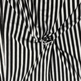 3 Metre Luxurious Soft Viscose Jersey - 55"-  (White & Black)