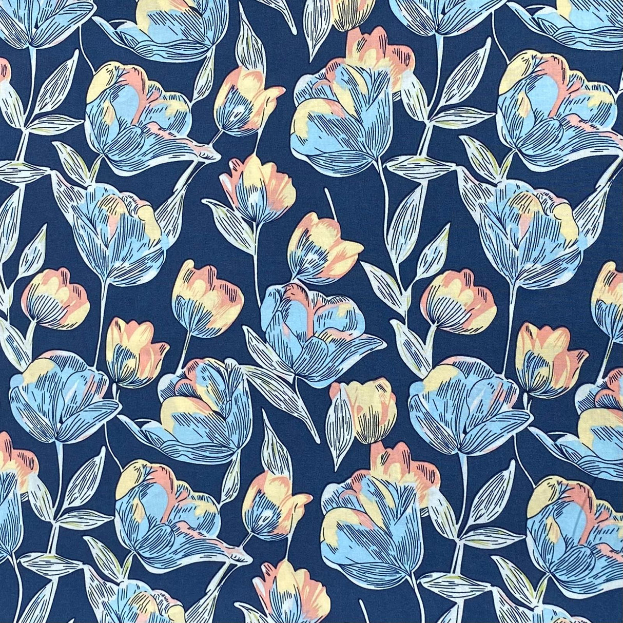 3 Metres, Printed Summer Dressmaking Viscose Fabric - 55" Wide (Viscose 4)