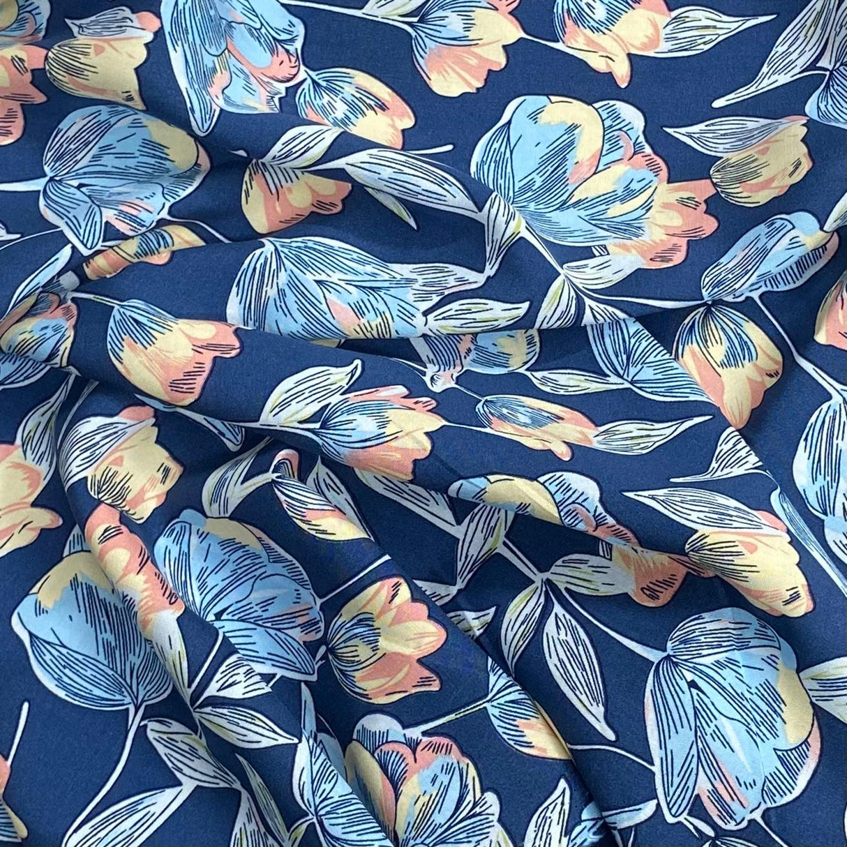 3 Metres, Printed Summer Dressmaking Viscose Fabric - 55" Wide (Viscose 4)