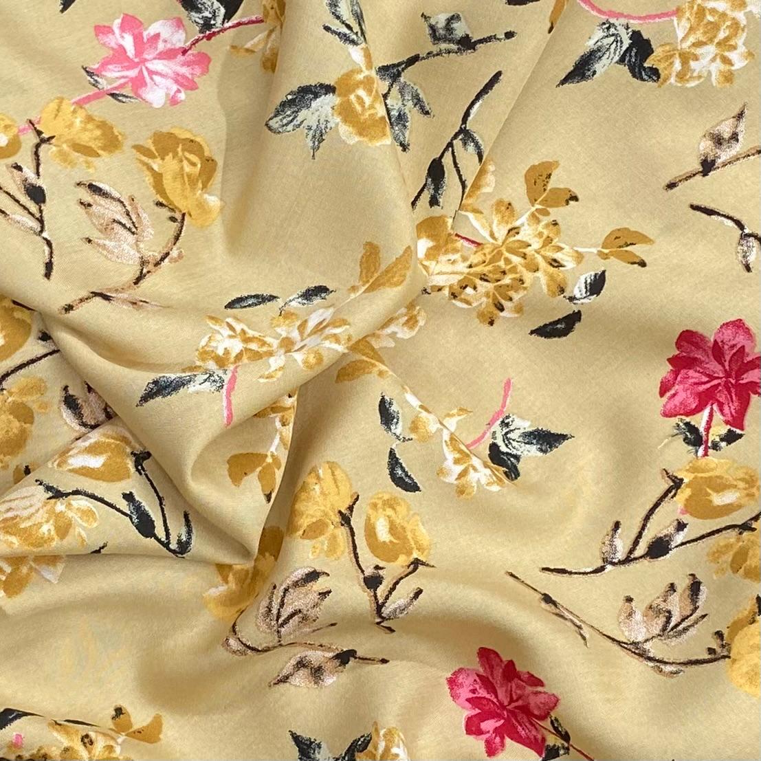 3 Metres, Printed Summer Dressmaking Viscose Fabric - 55" Wide (Viscose 28)