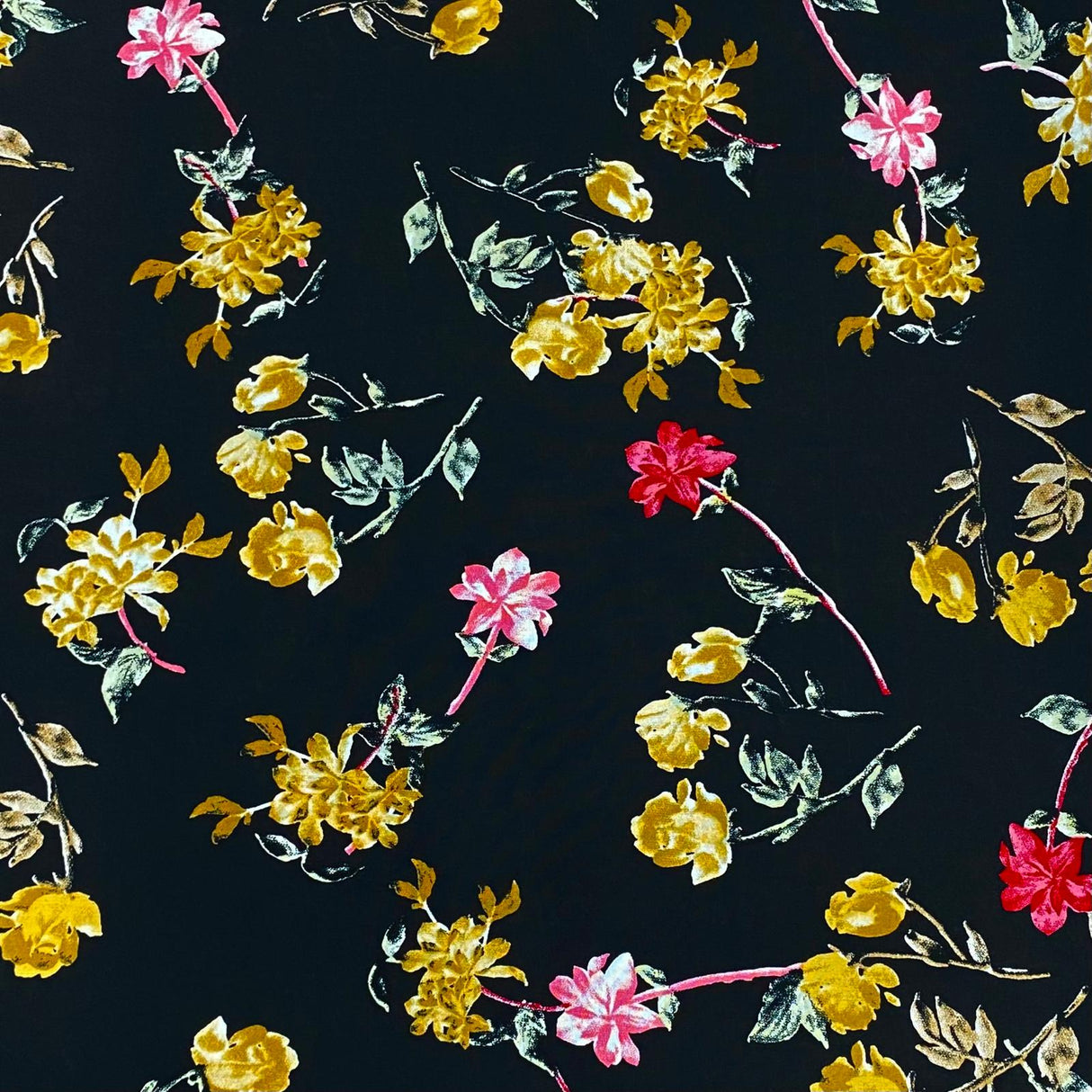 3 Metres, Printed Summer Dressmaking Viscose Fabric - 55" Wide (Viscose 36)