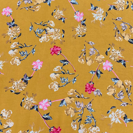 3 Metres, Printed Summer Dressmaking Viscose Fabric - 55" Wide (Viscose 47)