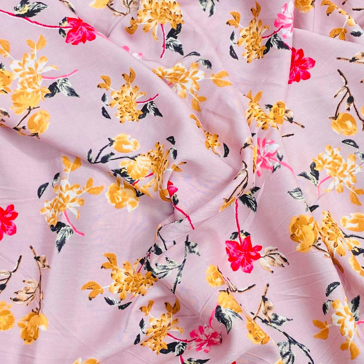 3 Metres, Printed Summer Dressmaking Viscose Fabric - 55" Wide (Viscose 51)