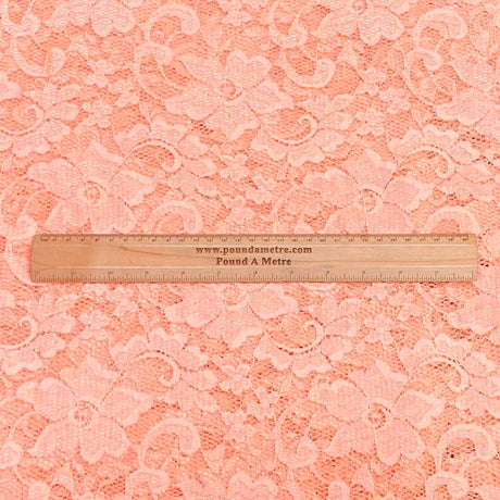 3 Metres Luxurious Rachelle Lace- 55" Wide (Peach)