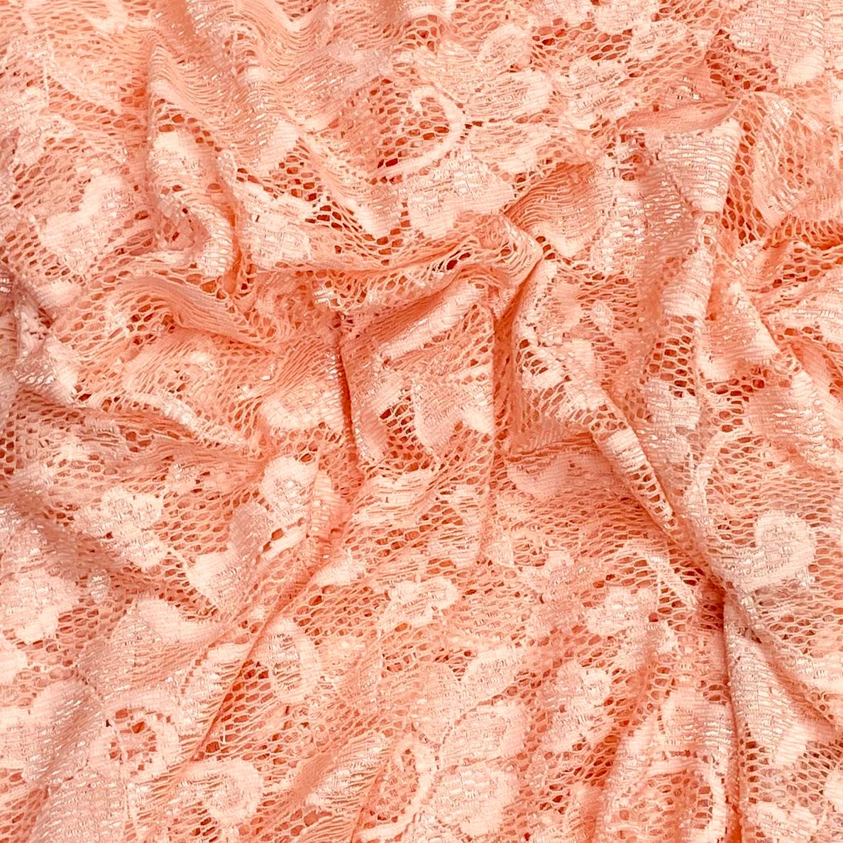 3 Metres Luxurious Rachelle Lace- 55" Wide (Peach)