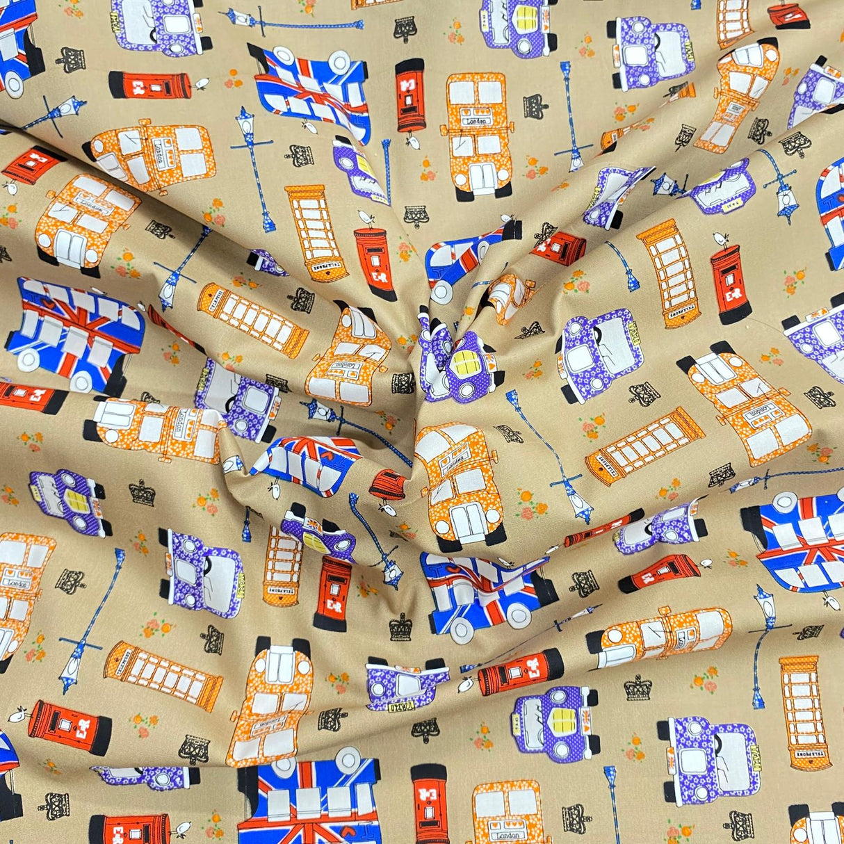 Per Metre 100% Digital Cotton Print - (Print 42)