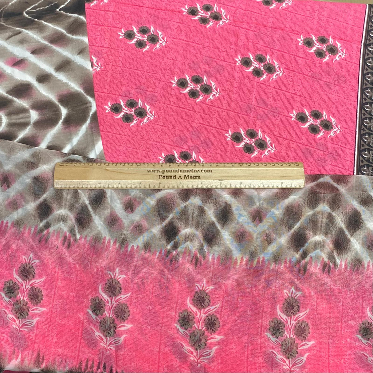 7.5 Metres Crepe Fabric Bundle - 45" Wide- 3 Pieces (Design 1)