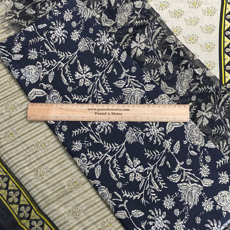 7.5 Metres Crepe Fabric Bundle - 45" Wide- 3 Pieces (Design 2)