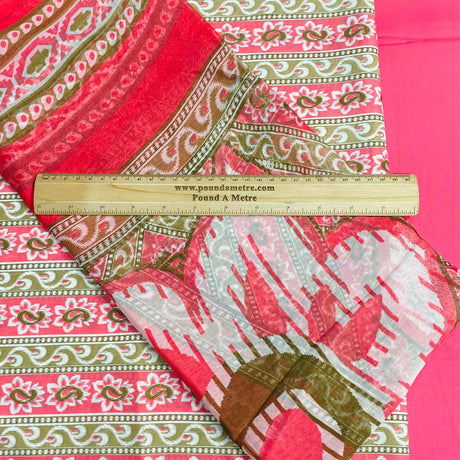 7.5 Metres Crepe Fabric Bundle - 45" Wide- 3 Pieces (Design 4)