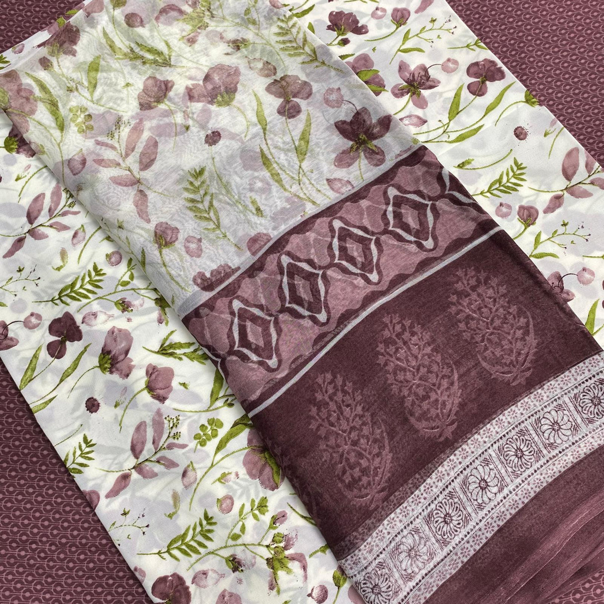 7.5 Metres Crepe Fabric Bundle - 45" Wide- 3 Pieces (Design 9)