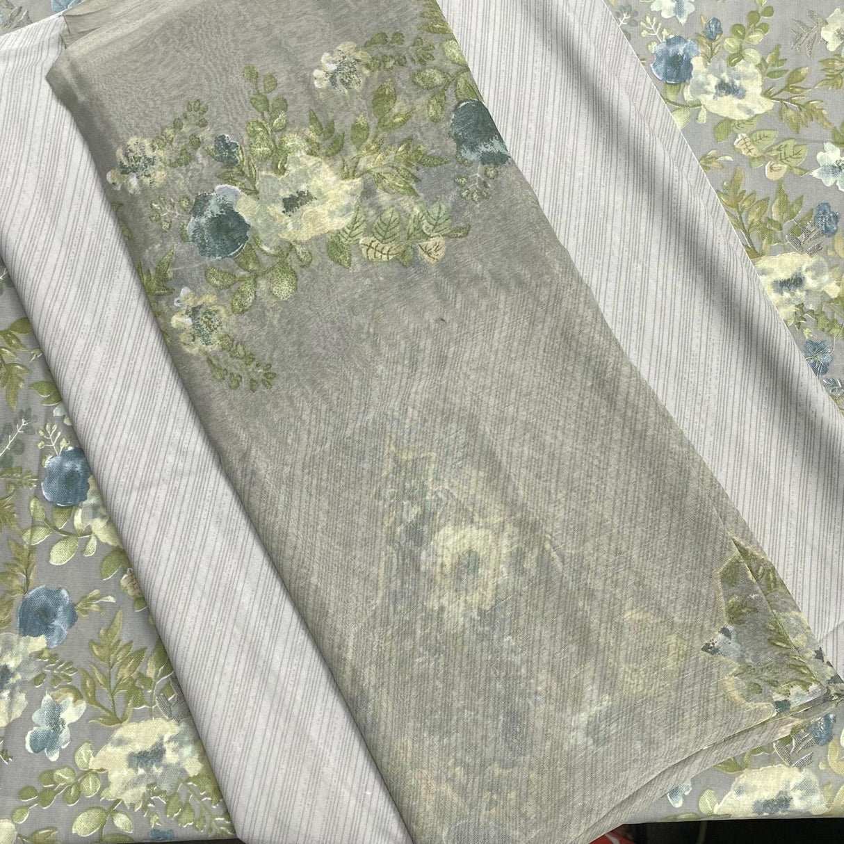 7.5 Metres Crepe Fabric Bundle - 45" Wide- 3 Pieces (Design 8)