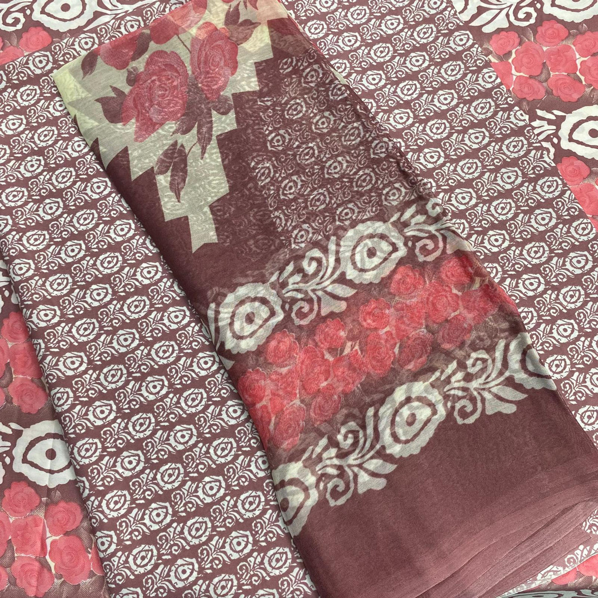 7.5 Metres Crepe Fabric Bundle - 45" Wide- 3 Pieces (Design 11)