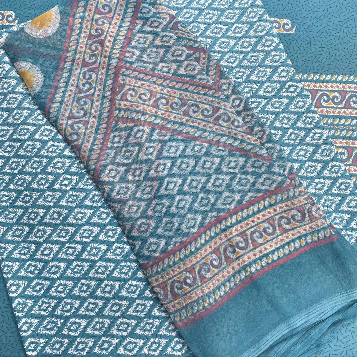 7.5 Metres Crepe Fabric Bundle - 45" Wide- 3 Pieces (Design 14)