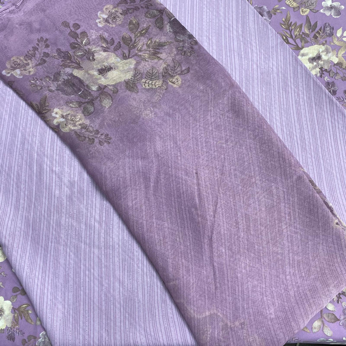 7.5 Metres Crepe Fabric Bundle - 45" Wide- 3 Pieces (Design 18)
