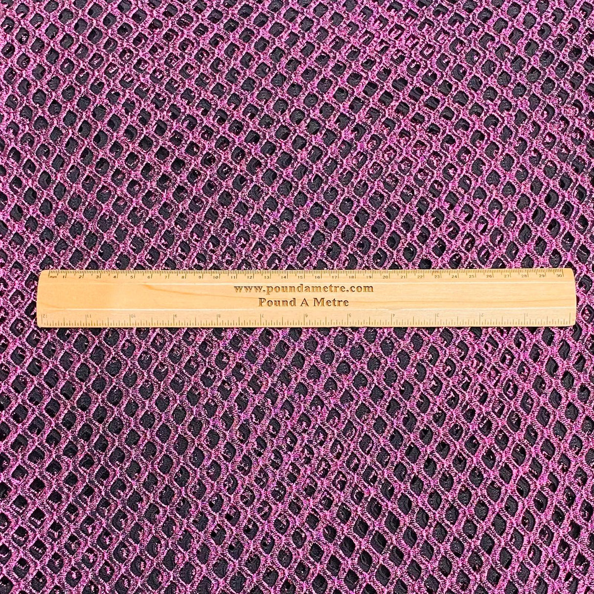3 Metres Metallic Cutwork Jersey 60' wide (Purple)