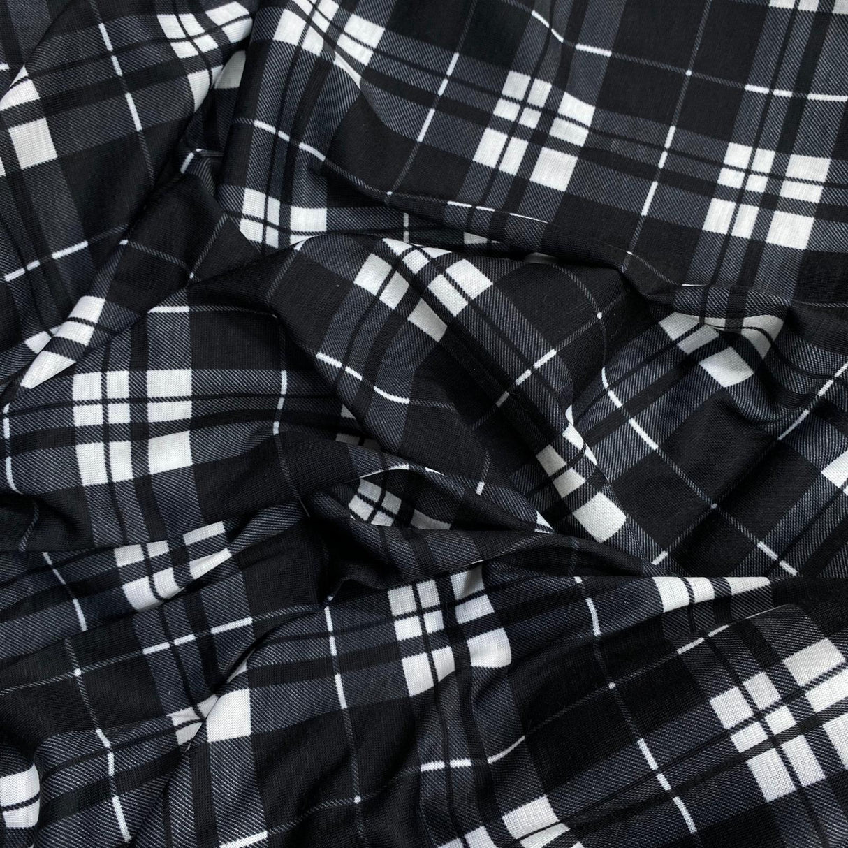 3 Metre Luxurious Soft Viscose Jersey - 60"-  (Black & White)