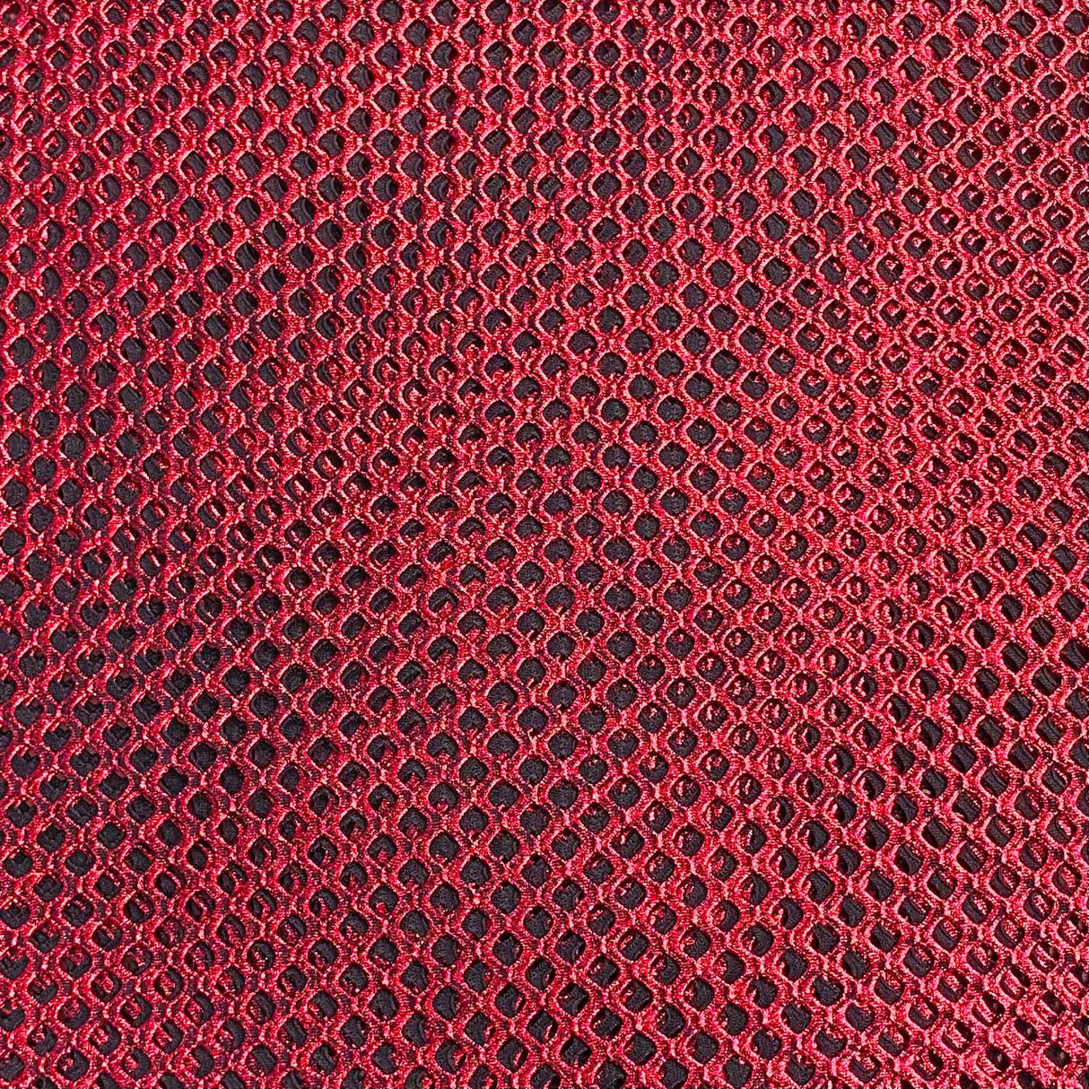 3 Metres Metallic Cutwork Jersey 60' wide (Red)