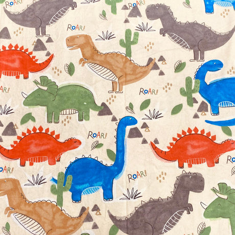 Per Metre High Quality Brushed Cotton - 45" Wide (Roar)