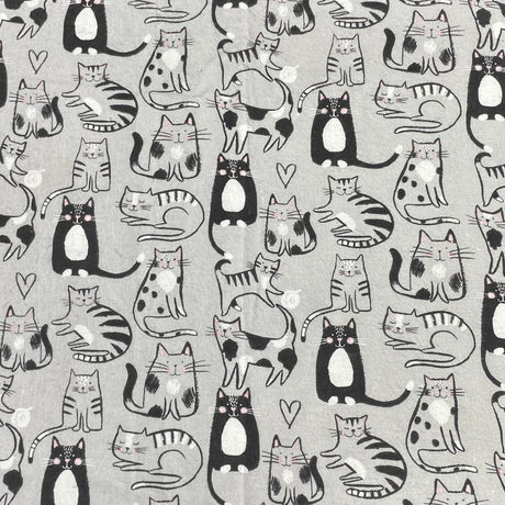 Per Metre High Quality Brushed Cotton - 45" Wide (Kitty)