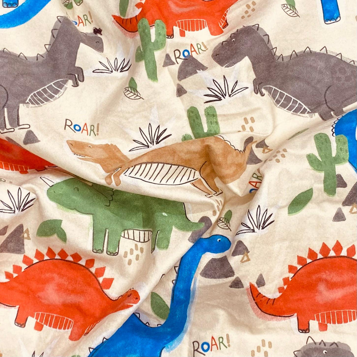 Per Metre High Quality Brushed Cotton - 45" Wide (Roar)