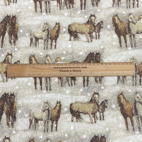 Per Metre High Quality Brushed Cotton - 45" Wide (Horse)