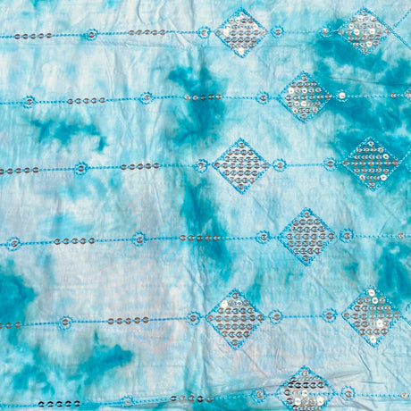 3 Metres, Luxury Tie-Dye Sequin On Rayon- 44'' Wide (Sale 102)