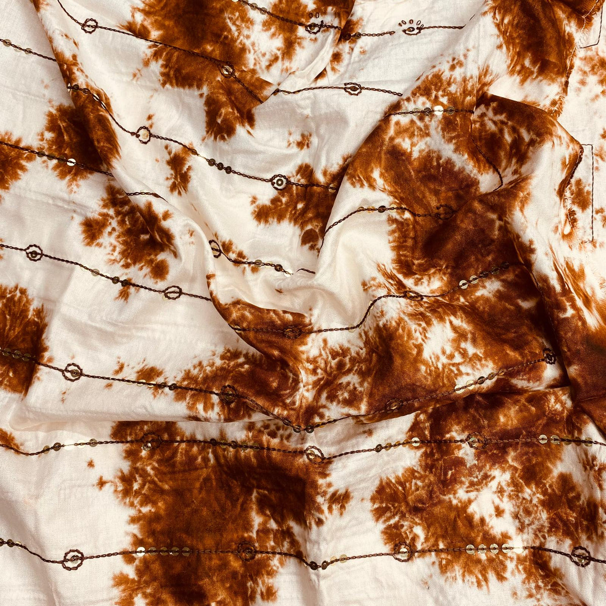 3 Metres, Luxury Tie-Dye Sequin On Rayon- 44'' Wide (Sale 101)