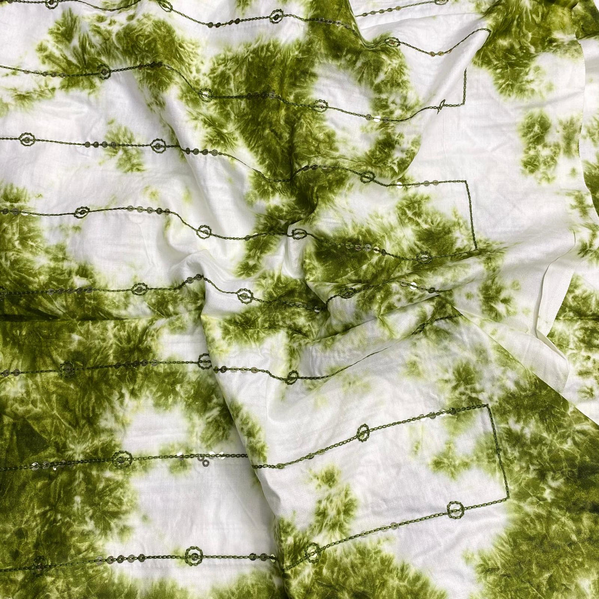 3 Metres, Luxury Tie-Dye Sequin On Rayon- 44'' Wide (Sale 103)