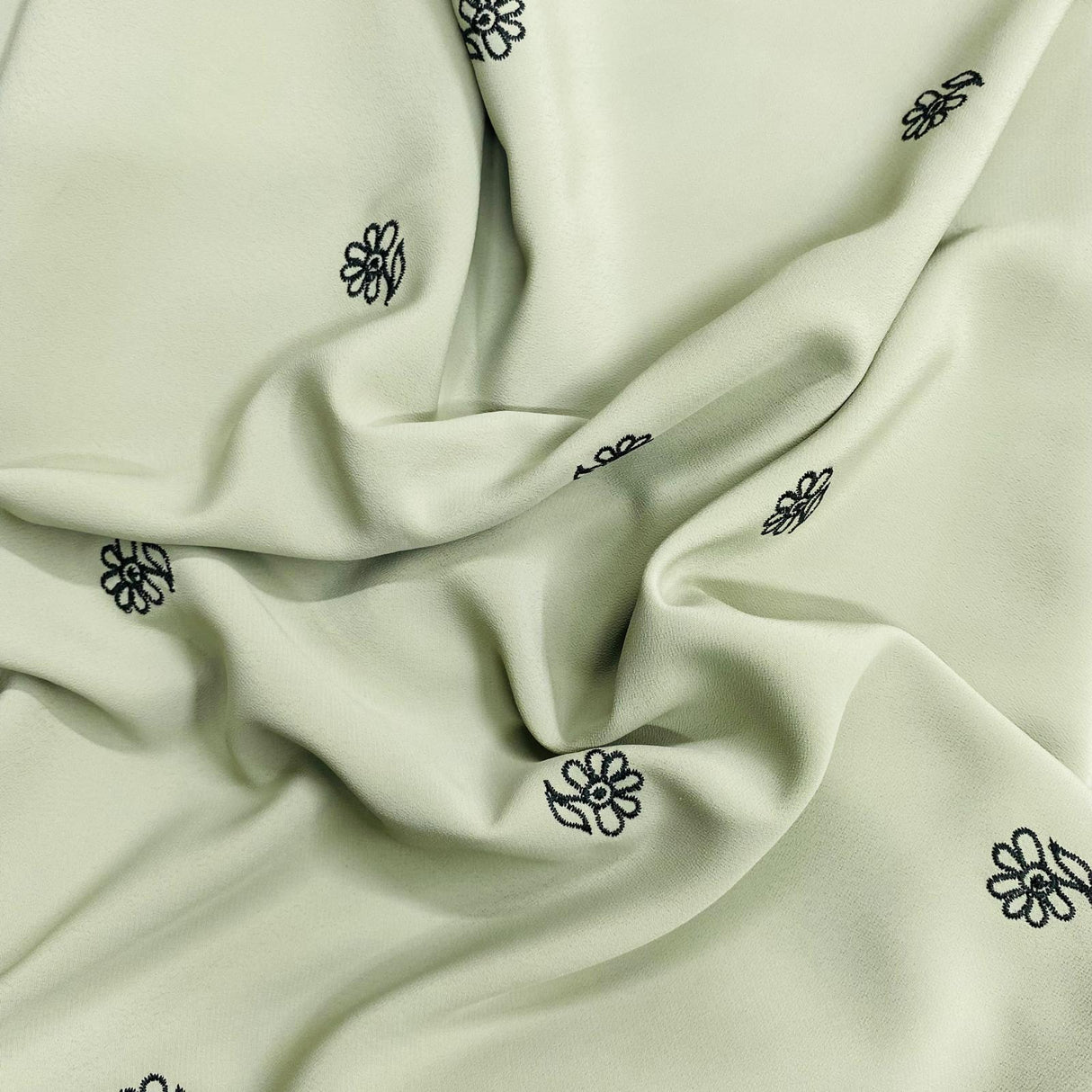 3 Metres Luxurious Dressmaking Embroidery  Crepe 45" wide (Sale 110)